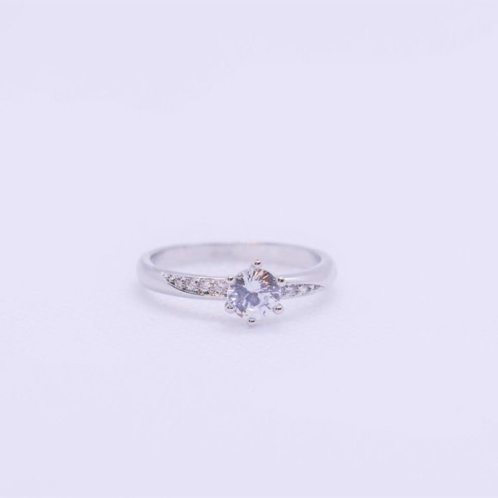 NEW Fashion Sterling Silver Shiny Zircon Ring - Picture 8 of 9